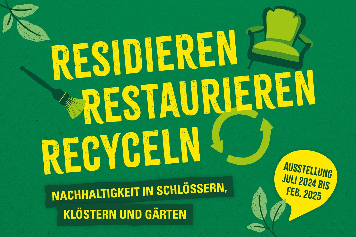 Illustration: Staatliche Schlösser und Gärten Baden-Württemberg, JUNG:Kommunikation GmbH Staatliche Schlösser und Gärten Baden-Württemberg, Werbemotiv zum Projekt "Residieren, Restaurieren, Recyclen"